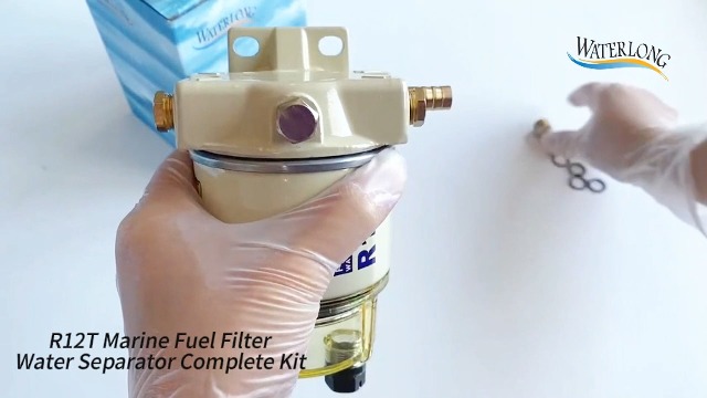 Marine Fuel Filter Water Separator Complete Kit for Outboard-R12T